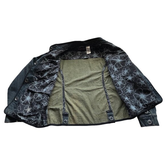 Jansport Jean Jacket VINTAGE Walkman Dark Denim Long Sleeve Snap Close Large - Picture 3 of 8